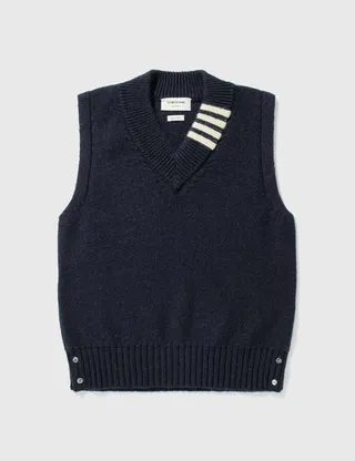 Jersey Stitch V-Neck Vest
