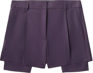 Mid-Rise Tailored Shorts