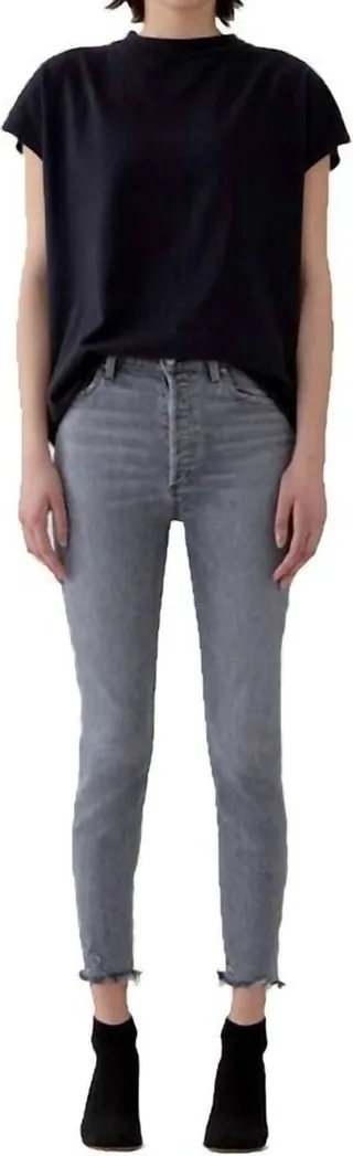 Nico High Rise Slim Fit Jean in Risk