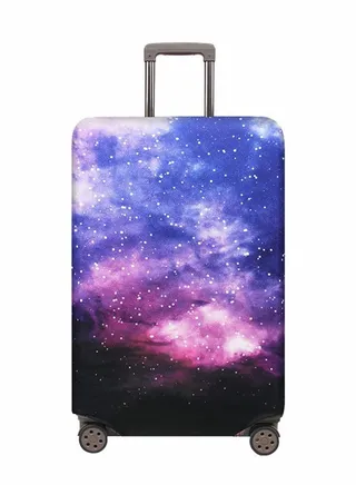 Travel Luggage Cover for 25-28 Inch Luggage, Spandex Elastic Stretch Fabric,Cover for Suitcase Luggage Protector Premium Elasticated,Washable Luggage Trolley Case,L,Starry sky 