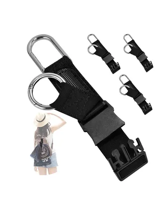 Elastic Jacket Gripper Travel Strap, Suitcase Straps Belts with D-Ring Hooks and Buckle, Heavy Duty Luggage Straps for Travel Luggage, Hands Free Travel Accessories (4 Pack) 