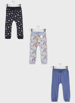 Infant 3 Pack Assorted Sweatpants 