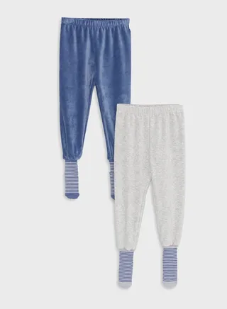 Infant 2 Pack Essential Trousers With Socks 