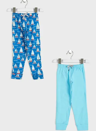 Boys 2 Pack Pyjama Sets 