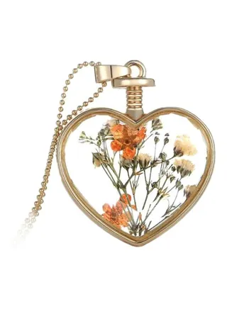 Alloy Crystal Studded Pendant Necklace 