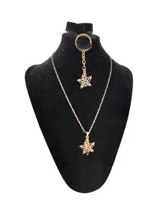 Stylish Pendant Necklace With Keychain 
