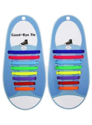 16-Piece Waterproof No Tie Shoelaces Set Multicolour 