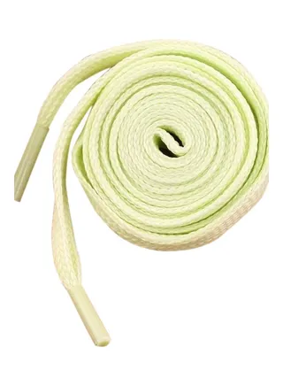 1 Pair Sport Neon Color Luminous Fluorescent Polyester Shoelaces Light Yellow 