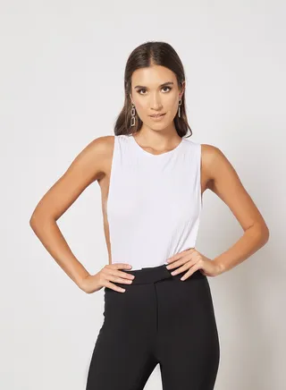Low Side Bodysuit White 