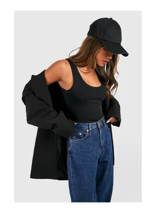 Double Layer Scoop Neck Bodysuit 