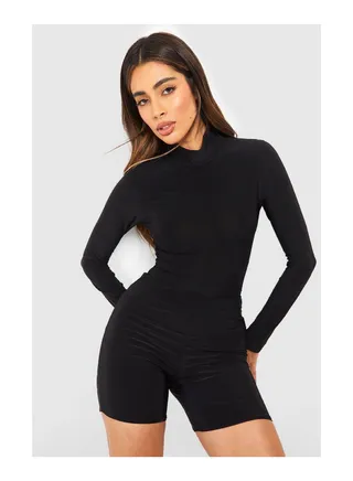 Slinky Long Sleeve High Neck Bodysuit 