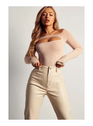 Slinky Double Layer Bardot Bodysuit 