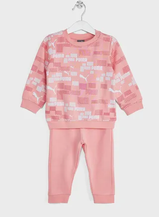 Infants Minicats Aop Crew Joggers Fl 