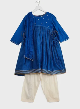 Kids Long Kurta Salwar With Dupatta 
