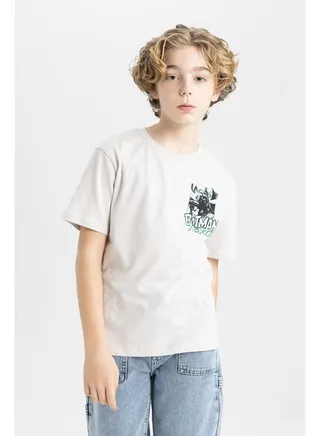 Boy Regular Fit Crew Neck Knitted Short Sleeve T-Shirt 