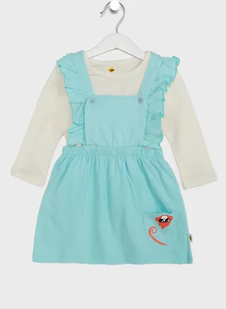 Kids Essential T-Shirt & Ruffle Dress Set 