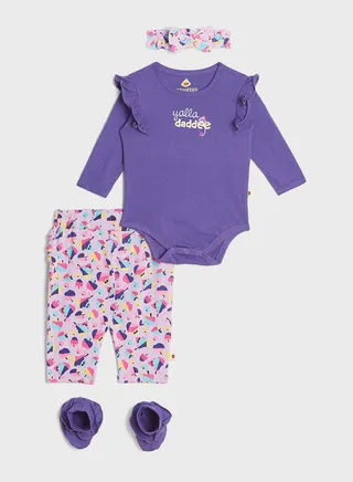 Kids 4 Piece T-Shirt And Pant Set 