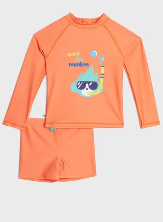 Kids Printed T-Shirt And Shorts Set 
