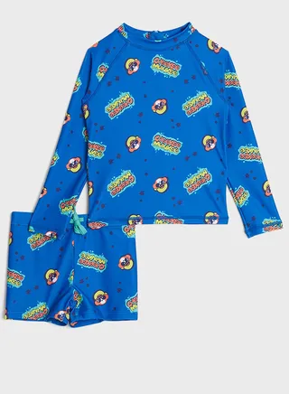 Kids Printed T-Shirt And Shorts Set 