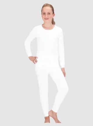 Girls Cotton Interlock Thermal Full Body 2pc Set 