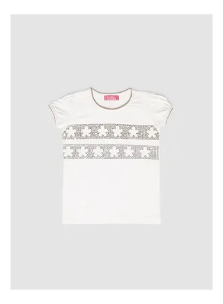 Printed Round Short Sleeve T-Shirt 