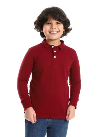 Boys Collared Neck Polo Shirt 
