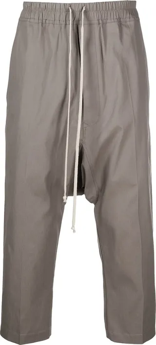 Drop-Crotch Cropped Trousers