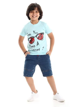 " Can YOU KEEB A Secret "Sky Blue T-Shirt 