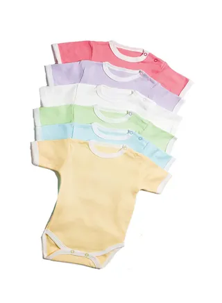 Half sleeve cotton jumpsuit, 6 pieces, multiple colors (the color may differ from the pictures) 