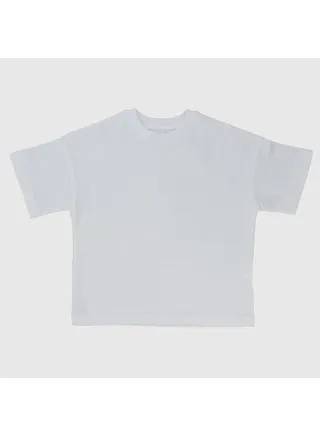 Plain Offwhite Short-Sleeved T-Shirt 