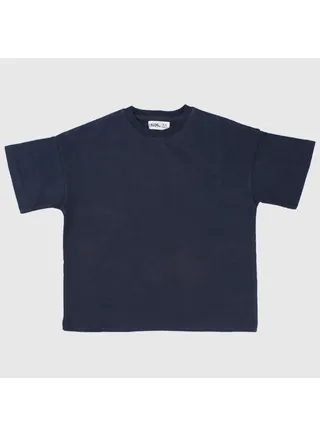 Plain Navy Short-Sleeved T-Shirt 