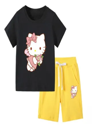 Hello Kitty Printed T-shirt Short For Girls Style 1 