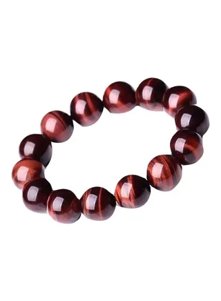 Tiger's Eye And Eagle's Eye Stone Studded Bead Bracelet 
