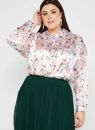 Printed Longline Shirt 