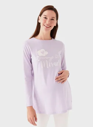 Round Neck Graphic Tunic