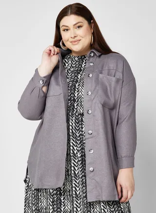 Pocket Detail Button Down Shirt 