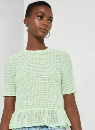 Shirred Blouse Green 