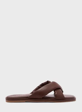 Cross Strap Flat Sandals