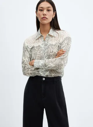 Printed Button Down Shirt 