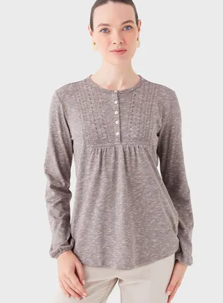 Embroidered Longline Top 