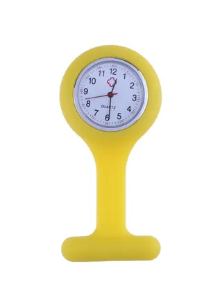 Women's Medical Nurse Fob Analog Pocket Watch Yellow 