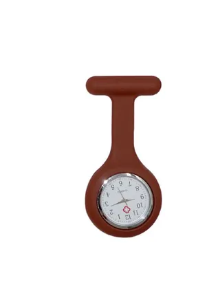Women's Medical Nurse Fob Analog Pocket Watch Brown 