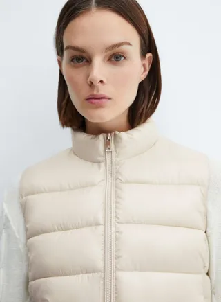 Puffer Knitted Vest Coat 