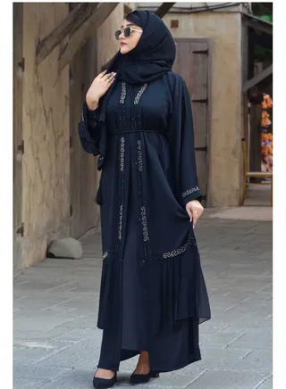 Twinkling Glamour Black Abaya 