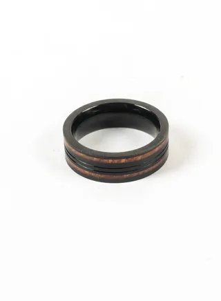 Tungsten Ebony black Ring For Him Size 9/19 