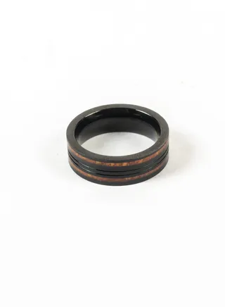 Tungsten Ebony black Ring For Him Size 11/21 