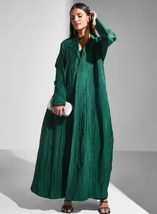 Front Slit Abaya with Sheila 