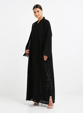 Sequin Designed Abaya Black 