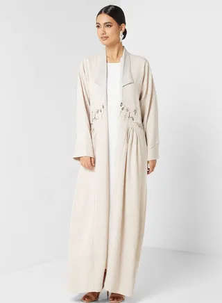 Embellished Accent Abaya 