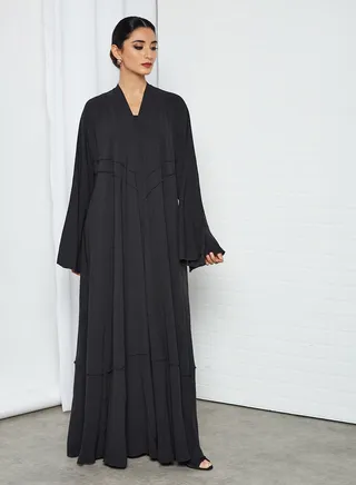 Stylish Casual Abaya With Sheilah Black 